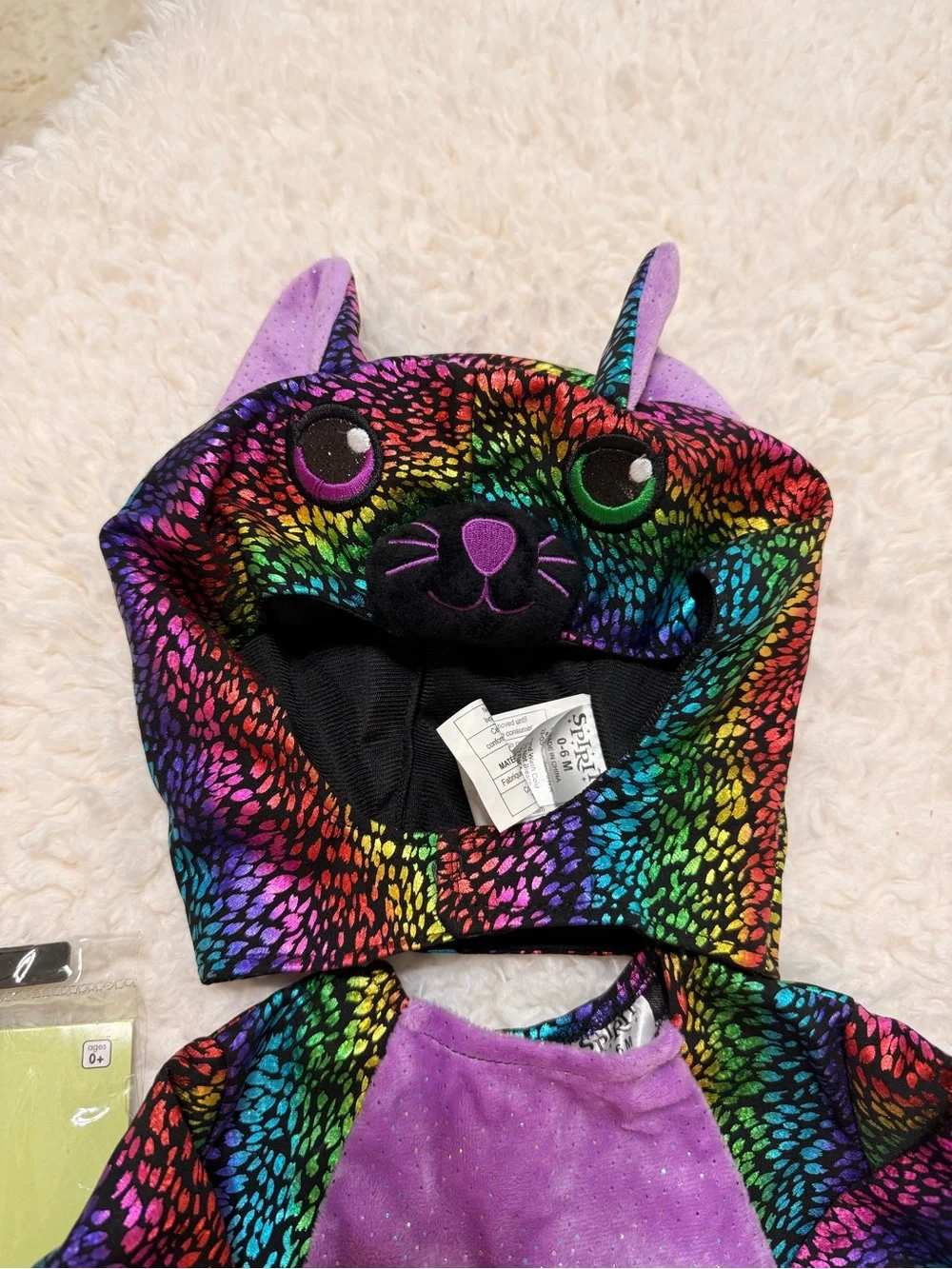 Spirit Rainbow Cat Halloween Costume Sz 0-6mo